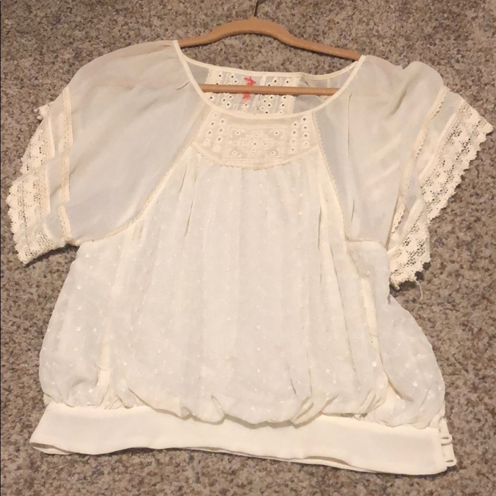 Cream free people shirt